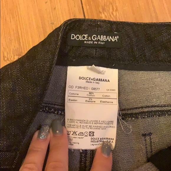 Dolce and Gabbana dark blue jeans size waist 27 in - Picture 3 of 4